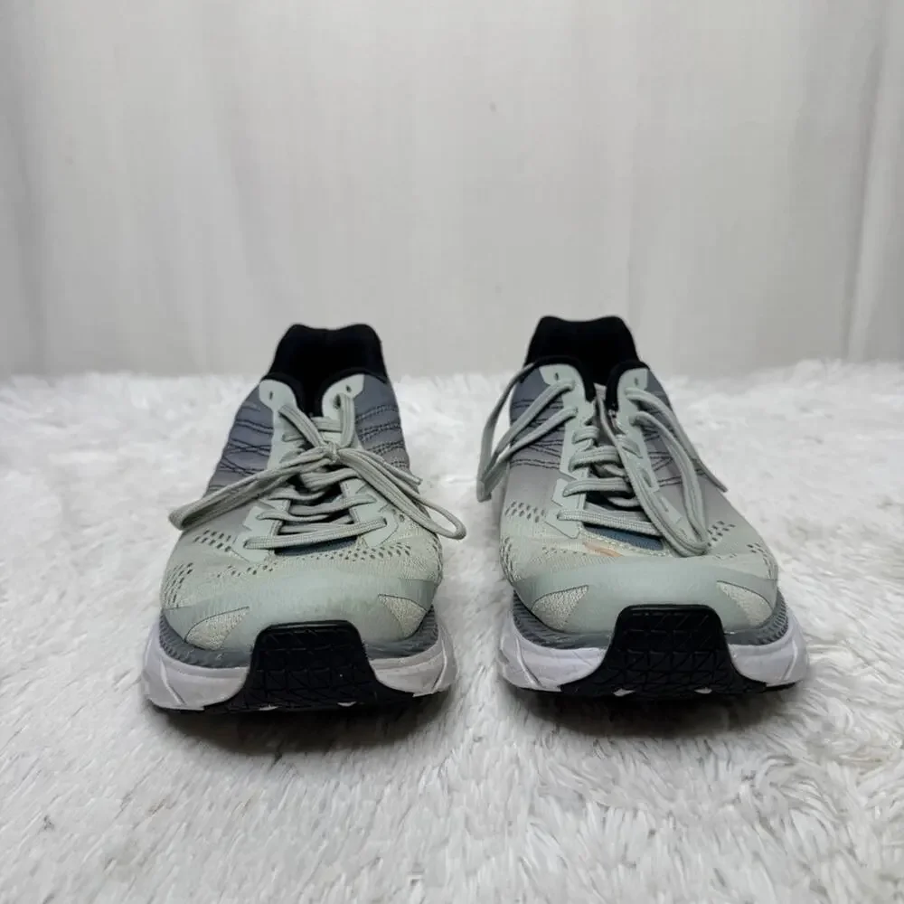 HOKA / Clifton 6 green blue lace up running sneakers / 10.5M
